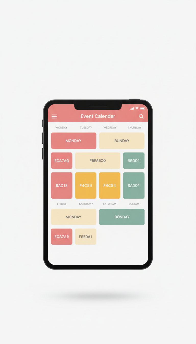Mobile App Event Calendar With Reminders